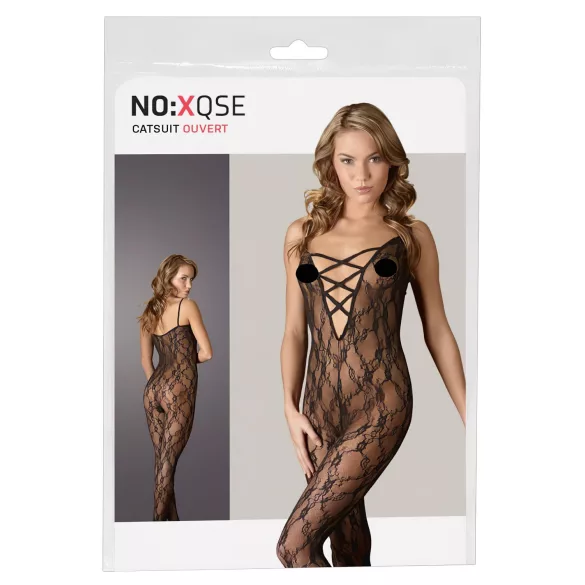 NO:XQSE - Combinaison sexy transparente - dentelle - 2XL/3XL