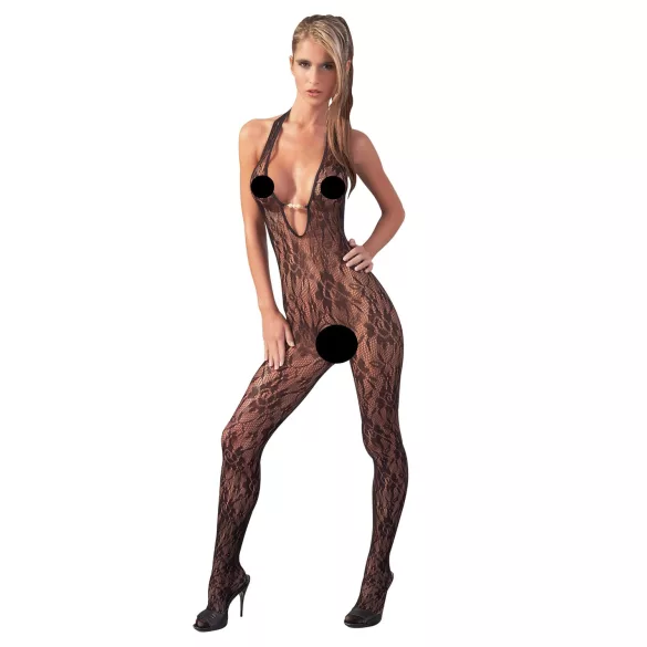 NO:XQSE - Body en dentelle - Orné de perles - Noir - L/XL