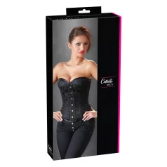 Cottelli - corset fête brodé - noir - L