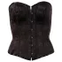 Cottelli - corset fête brodé - noir - XL