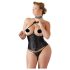 Cottelli - serre-taille grande taille satin - noir - 2XL