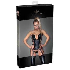Noir - corset porte-jarretelles dentelle - noir