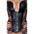 Noir - corset porte-jarretelles dentelle - noir