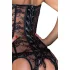 Noir - corset porte-jarretelles dentelle - noir - M