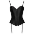 Cottelli Party - bustier porte-jarretelles satin noir - M