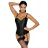 Cottelli Party - bustier porte-jarretelles satin noir - L