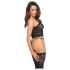 Noir - Corset en Dentelle (Noir) - M
