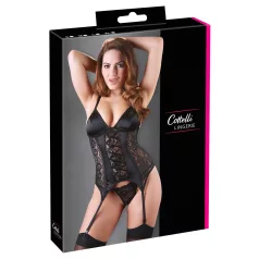 Cottelli - Top ajustable avec porte-jarretelles (noir)