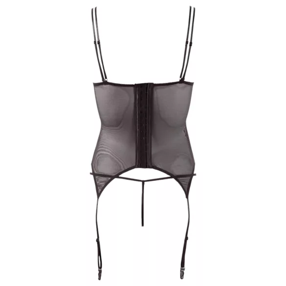 Cottelli - Top ajustable avec porte-jarretelles (noir)