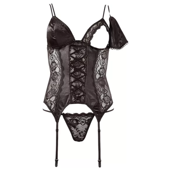 Cottelli - Top ajustable avec porte-jarretelles (noir)