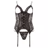 Cottelli - Top ajustable avec porte-jarretelles (noir)