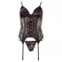 Cottelli - Top ajustable avec porte-jarretelles (noir)