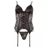Cottelli - Top ajustable avec porte-jarretelles (noir)