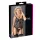 Cottelli - top transparent rayé brillant - noir - XL