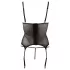 Cottelli - top transparent rayé brillant - noir - XL
