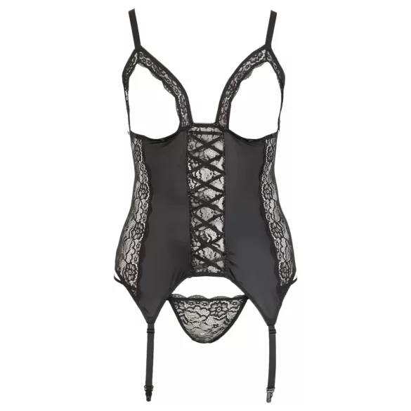Cottelli Grande Taille - haut porte-jarretelles modulable (noir)
