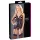 Cottelli - ensemble haut ouvert en dentelle et string - noir - M