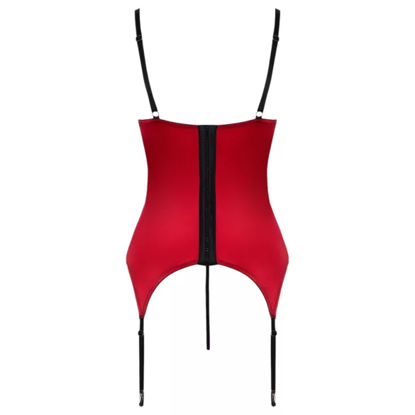 Cottelli - soutien-gorge demi-bonnets en dentelle - ensemble - rouge - M