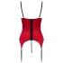 Cottelli - soutien-gorge demi-bonnets en dentelle - ensemble - rouge - M