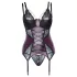 Cottelli Curves - Ensemble de lingerie en dentelle à lacets (violet)