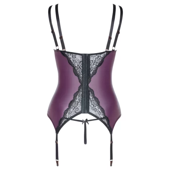 Cottelli Curves - Ensemble de lingerie en dentelle à lacets (violet) - 90D/XL