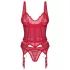 Obsessive Cupide Desir - ensemble haut transparent dentelle rouge