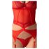 Obsessive Cupide Desir - ensemble haut transparent dentelle rouge - L/XL