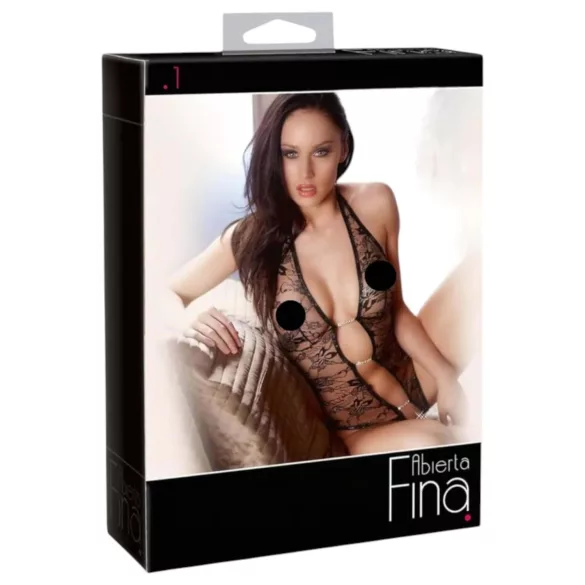 Abierta Fina - Body en dentelle - effet brillant