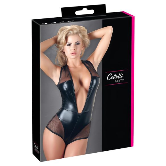 Cottelli - body résille brillant - noir - XL