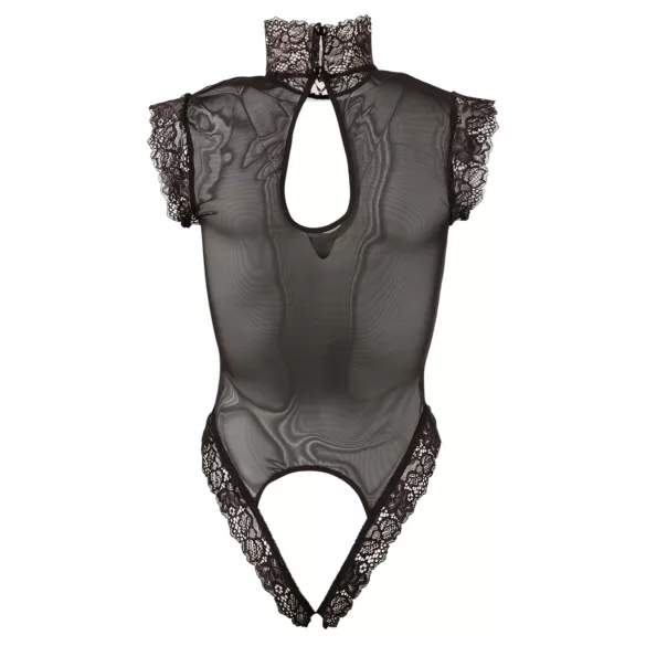 Abierta Fina - Body lingerie ouvert - dentelle transparente - L