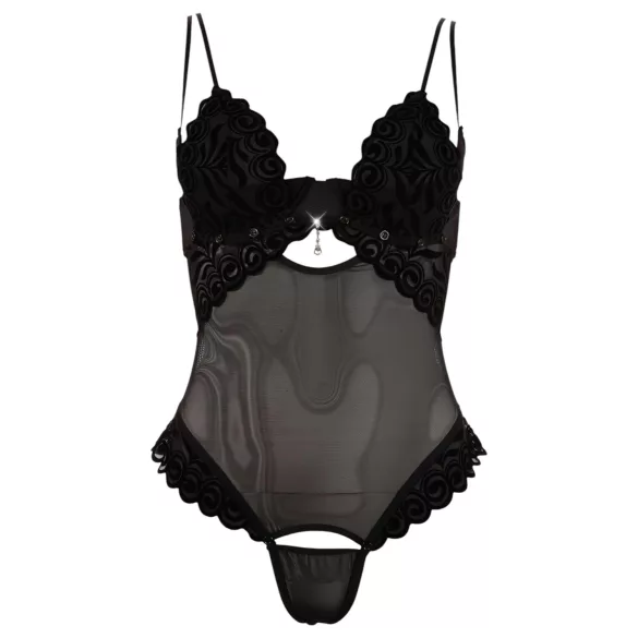 Cottelli - Body lingerie modulable velouté - noir