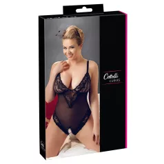 Cottelli - Body grande taille en dentelle - noir - XXXL