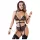 Cottelli Bondage - body ouvert à sangles et chaînes - noir - XL