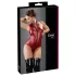 Cottelli Party - body brillant sans manches à fermeture éclair (rouge) - L