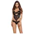 Obsessive - body en dentelle florale - noir