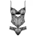 Obsessive - body en dentelle florale - noir