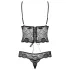 Obsessive - body en dentelle florale - noir