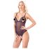 Cottelli - body ouvert en dentelle avec perles - noir