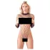 NO:XQSE - body résille manches longues - noir (S-L)