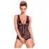 Obsessive Fiorenta - body ouvert perlé en dentelle - noir