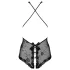 Obsessive Fiorenta - body ouvert perlé en dentelle - noir