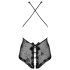 Obsessive Fiorenta - perles, ouvert, dentelle body (noir) - L/XL