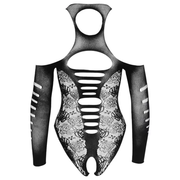 NO:XQSE - body femme manches longues nœud - noir (S-L)