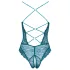 Cottelli - body ouvert en dentelle avec laçage (vert) - L