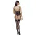 Cottelli - body porte-jarretelles ouvert en dentelle - noir