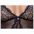 Body ouvert en dentelle avec porte-jarretelles (noir)