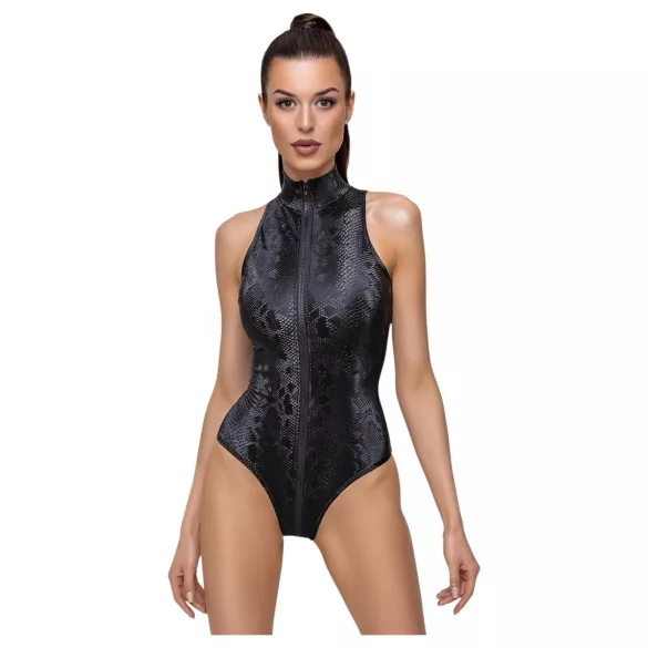 Cottelli Party - body serpent femme - simili cuir noir - M