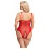 Cottelli Curves - body en dentelle transparente (rouge)