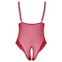 Cottelli Curves - body en dentelle transparente - rouge - 2XL