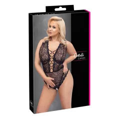   Cottelli Curves - body transparent grande taille - dentelle noire